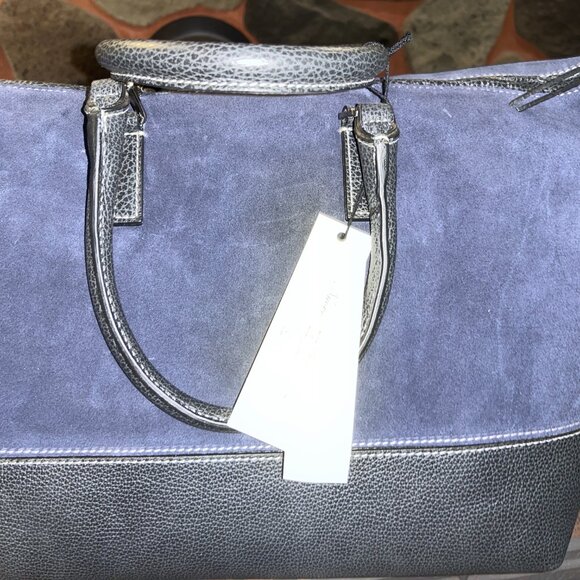 Francesca Suede Leather Navy and Black Tote Brand new with tags - Picture 5 of 11